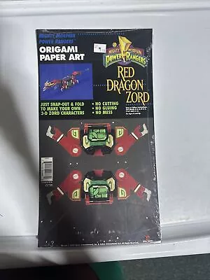 Vintage Origami Paper Art. MIGHTY MORPHIN Power Rangers. RED DRAGON ZORD NEW • $9.75