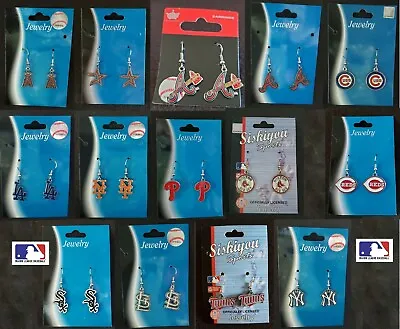 1 Pair MLB Dangle Charm Hook Earrings NEW Licensed Team Color CHOOSE TEAM • $9.95