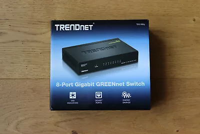 TrendNet 8-Port Gigabit GREENnet Switch TEG-S82g #629 • £0.99
