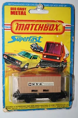 Vintage 1976 Lesney Matchbox #25 NYK Freight Flat Container Train Car Sealed • $11.99