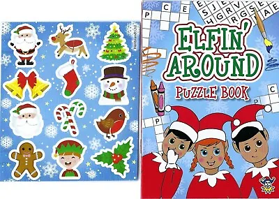 £1.29 • Buy Set Children's Christmas Colouring Puzzle Book Stickers Kids Activity Boys Girl