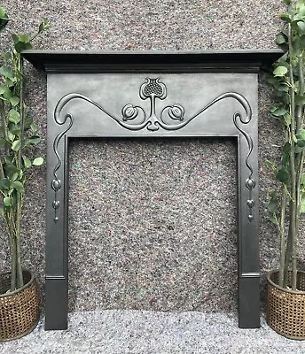 £510 • Buy Large Victorian / Edwardian Style Cast Iron Fireplace / Fire Woodburner Surround