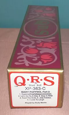 QRS Player Piano Work Roll XP-363-C Marry Poppins Part 2 • $12.50
