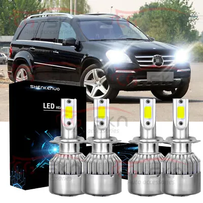 For Mercedes Benz GL350 GL450 GL550 H7 H7 LED Headlight Kit High+Lo Beam 2pair • $28.04