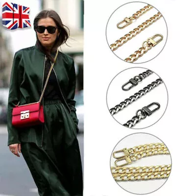 £4.25 • Buy Flat Metal Replacement Chain For Shoulder Bag Handbag Strap Cross Body 120cm UK