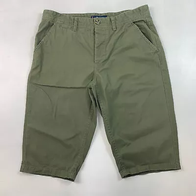 Kangol Green Knee Length Chino Shorts Medium • £12.90