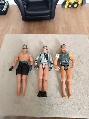 Action Man Figure 1993 - Blue Pants With Scar + Two 2003 12  By Hasbro • £5