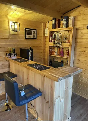 Oak Home Drinks Bar Man Cave Bar Summerhouse Bar. 5ft • £740