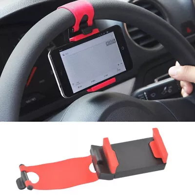 Auto Interior GPS Phone Holder Mount Stand Steering Wheel Clip Car Accessories • $6.59