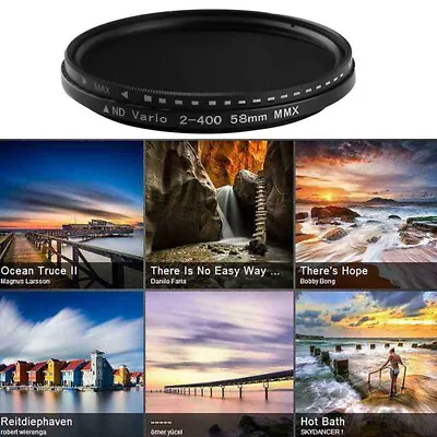 Camera Lens Fader Variable ND Filter Adjustable ND2 To ND400 Neutral Density AU. • $18.98