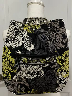 Vera Bradley Baroque Backsack Drawstring Cinch Bag Backpack Quilted Purse • $29.99