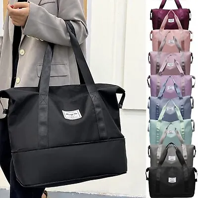 $27.10 • Buy Large-capacity Double-layer Travel Bag Boys Oxford Cloth Handbag Women's Bag NEW