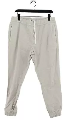 Zara Men's Trousers XL Cream Cotton With Elastane Tapered Chino • £11.40