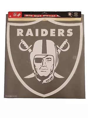 Vintage Raiders Window Die Cut Decal 17.5 In X 19 In White Clear Official NFL • $34.88