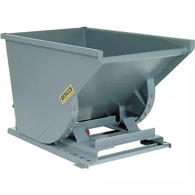 1/2 Cu Yard Heavy-Duty Self-Dumping Hoppers - 52-1/2 Wx37-3/4 Dx32-1/2 H - Gray • $1468.50