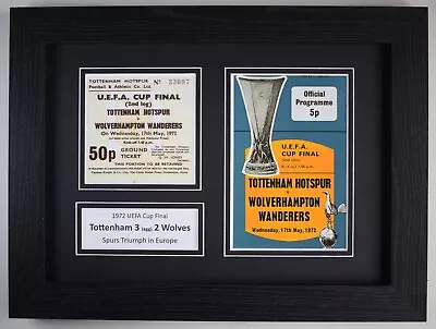 1972 UEFA Cup Final A4 Photo Ticket Display Football Programme Spurs • £10.99