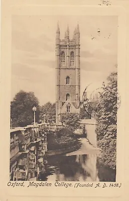 Postcard Oxford Magdalen College [ University ] By George Davis PU 1910 Ref SG • £1.95