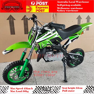 49CC MINI MOTOR DIRT BIKE KIDS POCKET ROCKET PEE WEE MOTORCYCLE ATV 50CC Green • $499.95