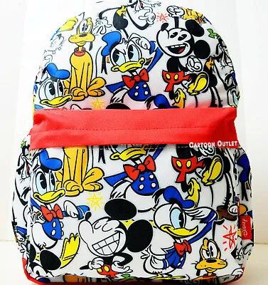 Disney Mickey Mouse All Over Print Large Backpack 16  Book Bag Birthday Gift New • $21.84