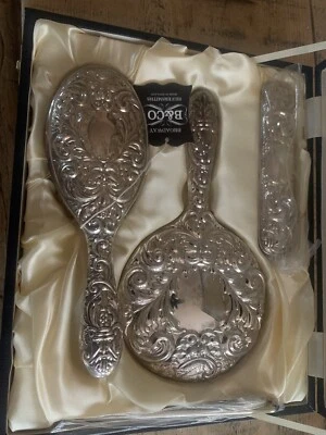 £89.99 • Buy Antique Silver Vanity Set Dressing Table Set Vintage 1928 Solid Silver Halmarked