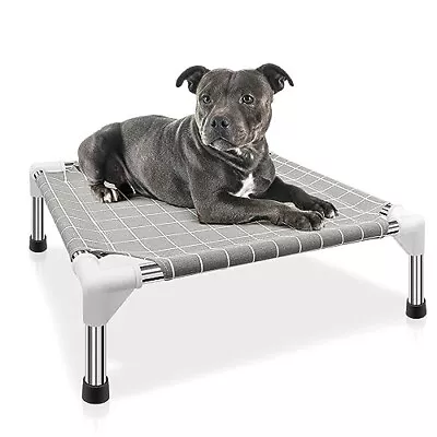 Elevated Dog Bed Cooling Dog Cat Cot Indoor Outdoor Waterproof Pet Bed Gray NEW • $25