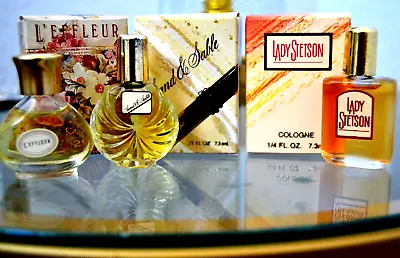 Vtg COTY Trio L'EFFLEUR  Sand & Sable Lady Stetson .25 Fl Oz Cologne NOS Boxed • $48