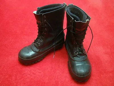 Lehigh Mens Sz 8 Felt Lined Insulated Waterproof Steel Toe Black Safety Boots RL • $15.99