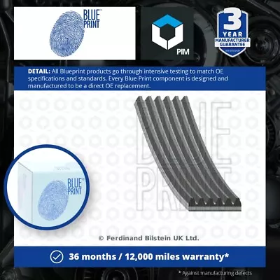 6 Rib Multi V Drive Belt Fits DODGE CALIBER 2.0 2006 On ECN Blue Print Quality • $38.43