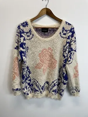 Anthropologie La Fee Verte Sweater Women's Medium Soft Fuzzy Knit Pullover • $20.16