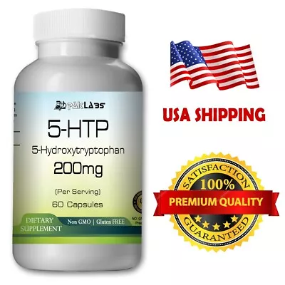 5-HTP 200mg High Quality Capsules (5-Hydroxytryptophan) - Gluten Free Non-GMO • $15.99