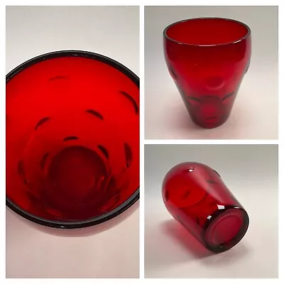 Paden City Glass Popeye & Olive Ruby Red Tumbler • $29.99