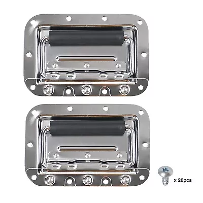 Sound Town 2-pack Spring Loaded Case Handles Stainless Chromed (ST-RHW-22) • $13.59