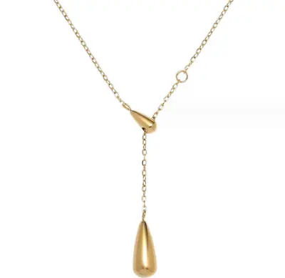 Waterdrop Gold Silver Pendant Jewelry Stainless Steel Y-Shaped Necklace Gift PE8 • $5.95