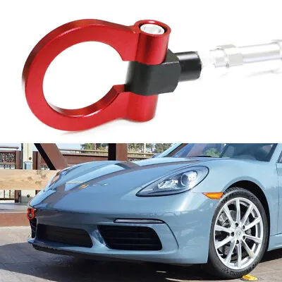 Red Track Racing Style Tow Hook Ring For 2016-up Porsche 718 Boxster/Cayman • $20.69