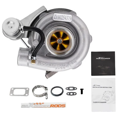 $195.99 • Buy T04E T3/t4 Billet Turbo Turbocharger Compressor 400HP Internal Wastegate V-band