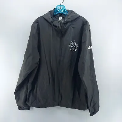 Independent Trading Rain Jacket Men Size Large Full Zip Hooded Gray Coat Outdoor • $23