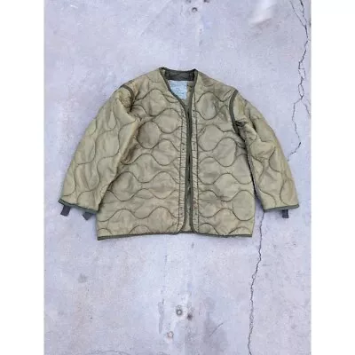 Vintage 80s Green Military Liner Jacket XL • $27