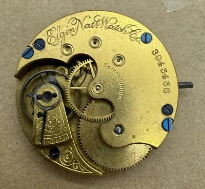 VINTAGE 1890 ELGIN Model 1 GRADE 95 6S Pocket Watch Movement - Running 4 Repair • $25