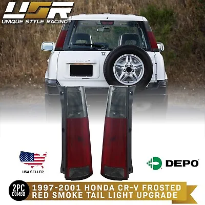 DEPO Pair Of Red / Smoke Rear Tail Lights New Pair For 1997-2001 Honda CRV CR-V • $144.96