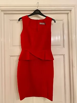 £15 • Buy Dorothy Perkins Red Peplum Shift Dress Size 10