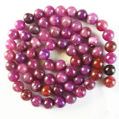 $10.78 • Buy One Strand 6mm Natural Purple Lepidolite Round Ball Loose Bead 15.5 Inch A-320TZ