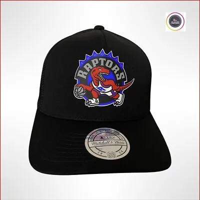 Mitchell & Ness Toronto Raptors NBA Black  Basketball Trucker Cap Hat Snapback • £25
