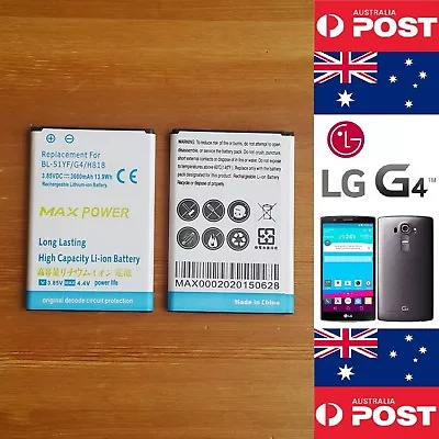 $20 • Buy LG G4 MAXPOWER High Capacity Battery BL-51YF 3600mAh Good Quality - Local Seller