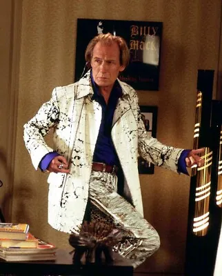 Love Actually 2003 Bill Nighy As Billy Mack In White Leather Jacket Photo CL1452 • $12.98