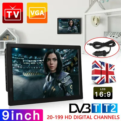 7/9/10/12/14inch Portable 1080P HD TV Freeview HDMI Digital Television Player • £105.99