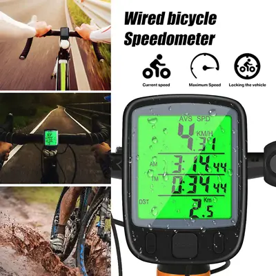 Bike Bicycle Speedometer Cycle Digital Odometer Computer Waterproof LCD Wireless • $12.99