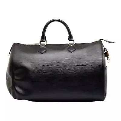 LOUIS VUITTON Epi Speedy 35 Handbag Boston Bag M42992 Noir Black Leather Ladies • $639.33