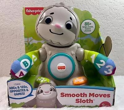 New Fisher-Price Linkimals Smooth Moves Sloth Musical Animal Baby Toy 8C • $31.22
