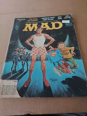 Vintage 1981 MAD Magazine October Issue Features  SUPERMAN  And More! No. 226 • $7.99