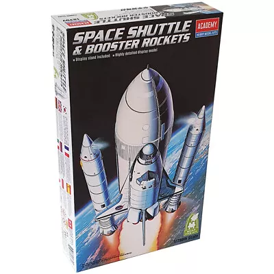 £13.09 • Buy Academy Space Shuttle And Booster Rockets 12707 Plastic Model Kit Scale 1/288